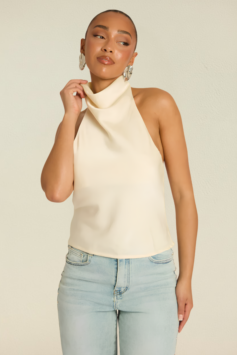Elara – Top Halter Ajuste Favorecedor