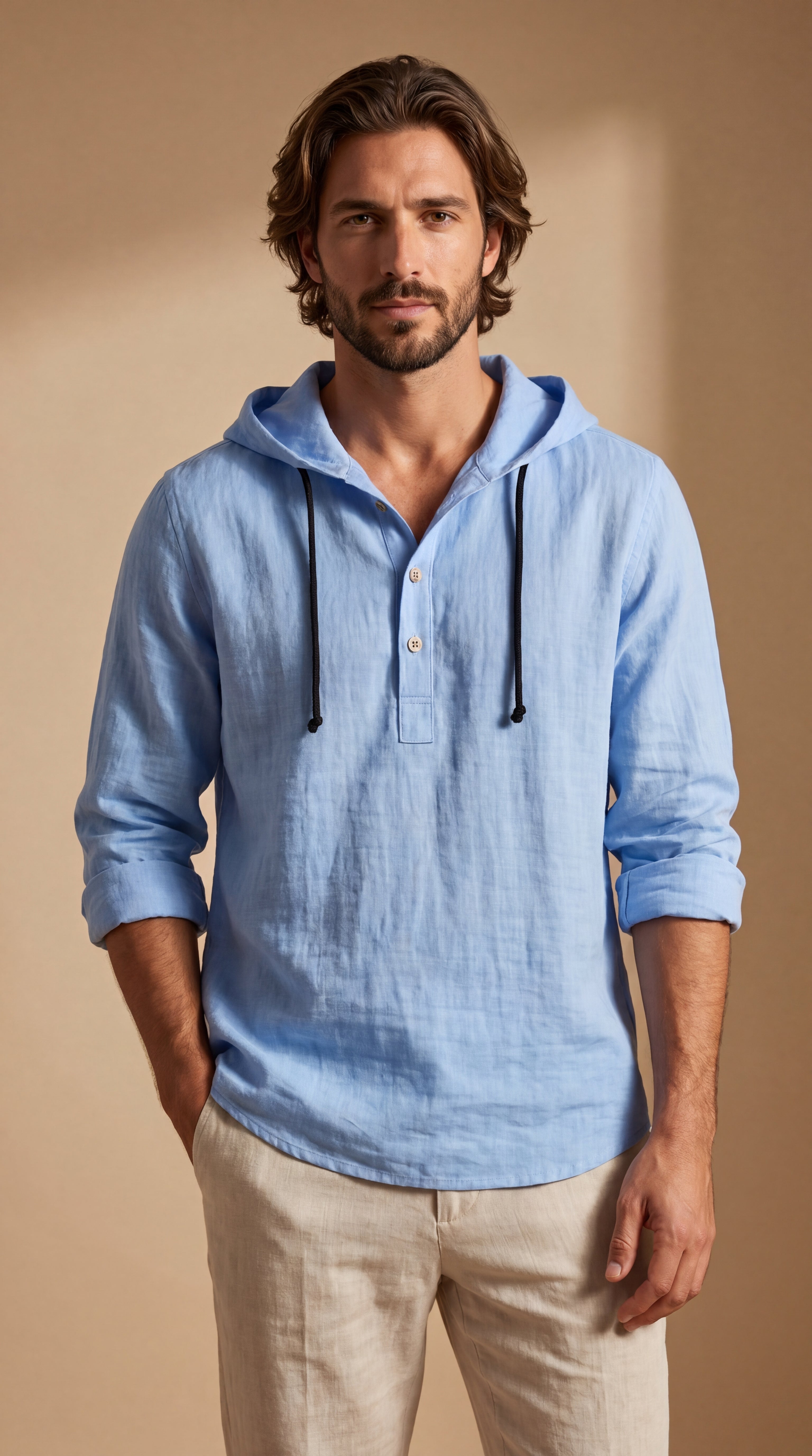 Luca | Sudadera de Lino Premium con Capucha