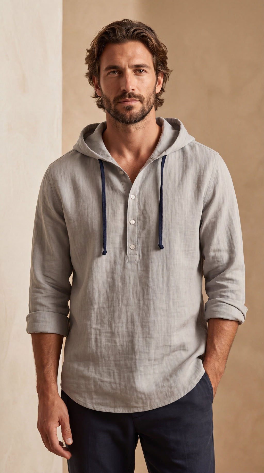 Luca | Sudadera de Lino Premium con Capucha