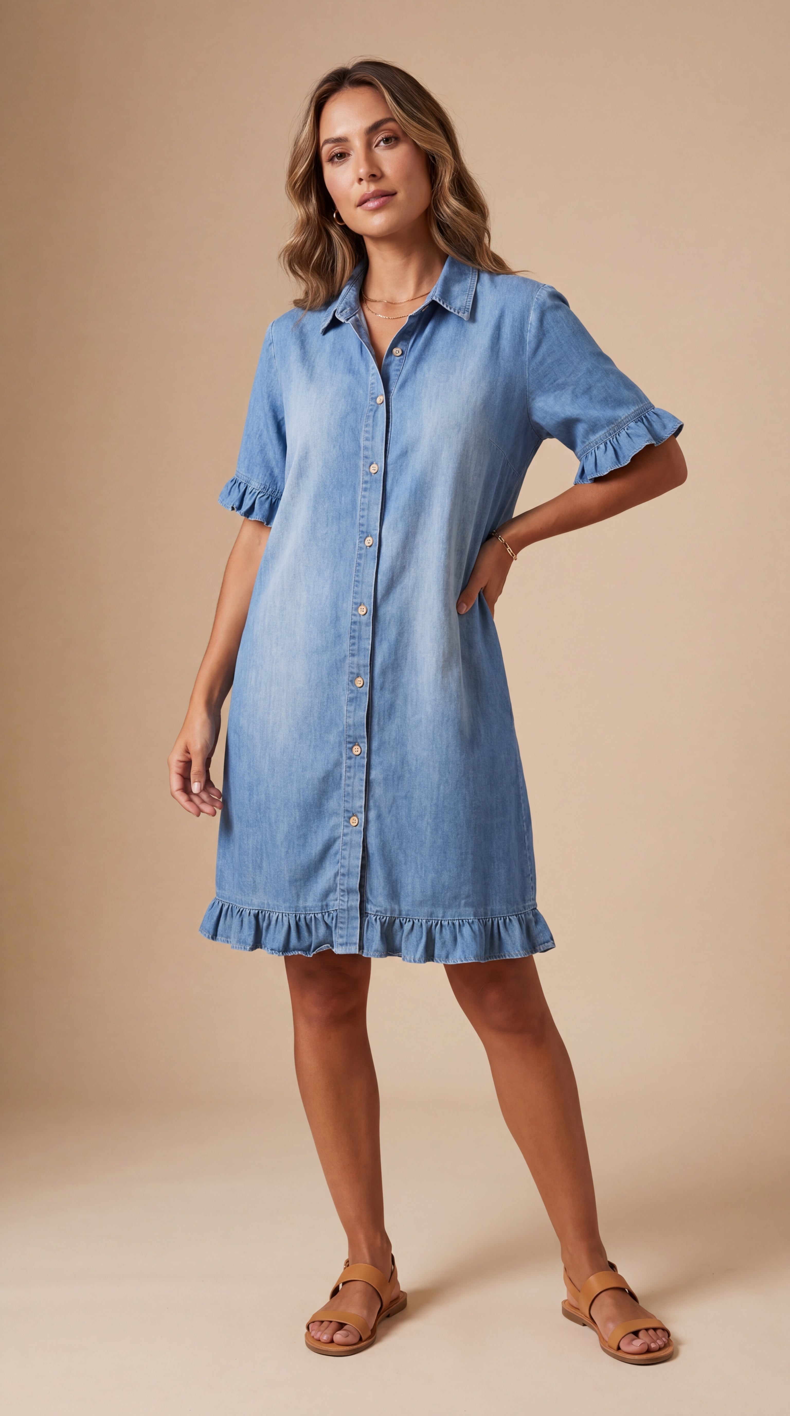 Vestido Denim Clara® | Elegancia Casual de Verano