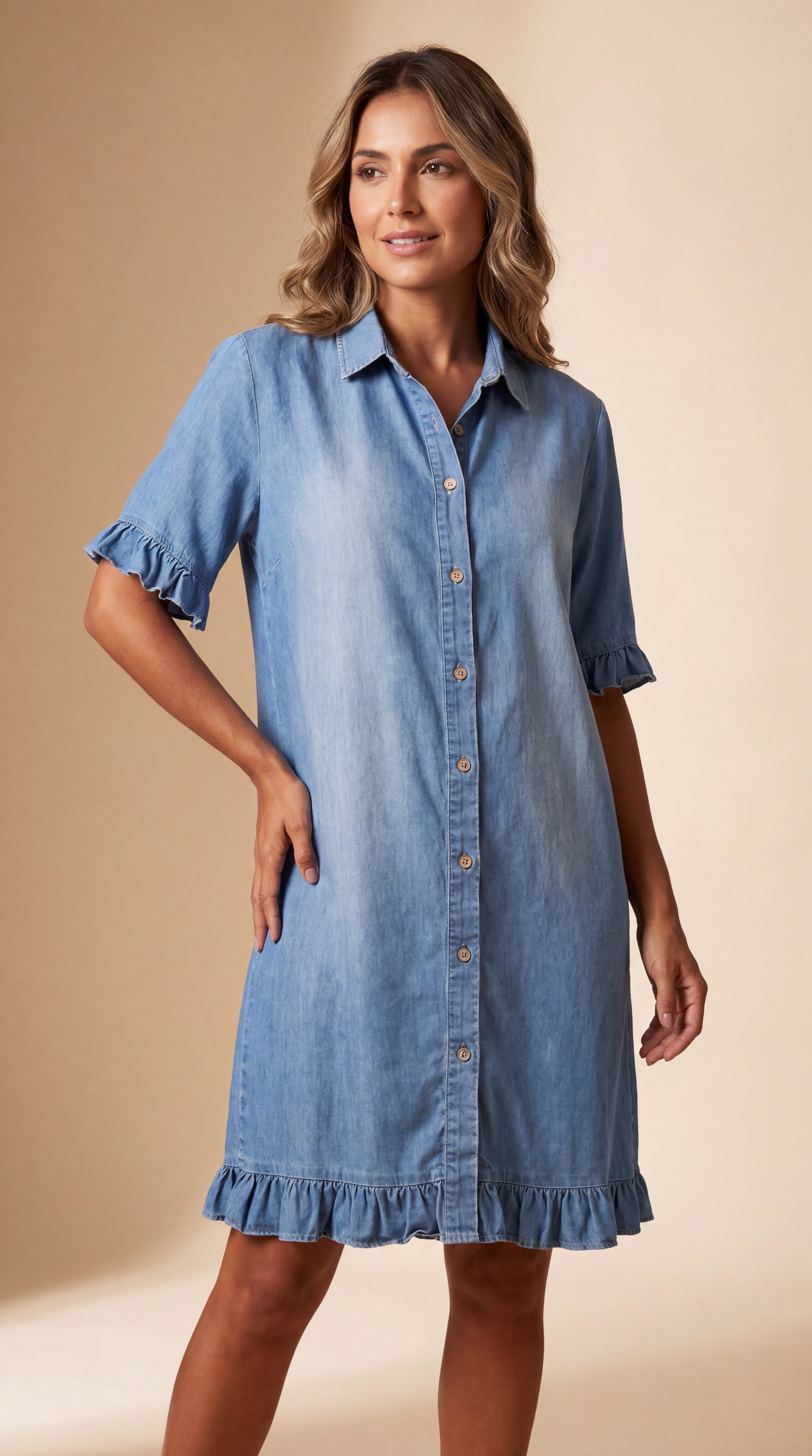 Vestido Denim Clara® | Elegancia Casual de Verano
