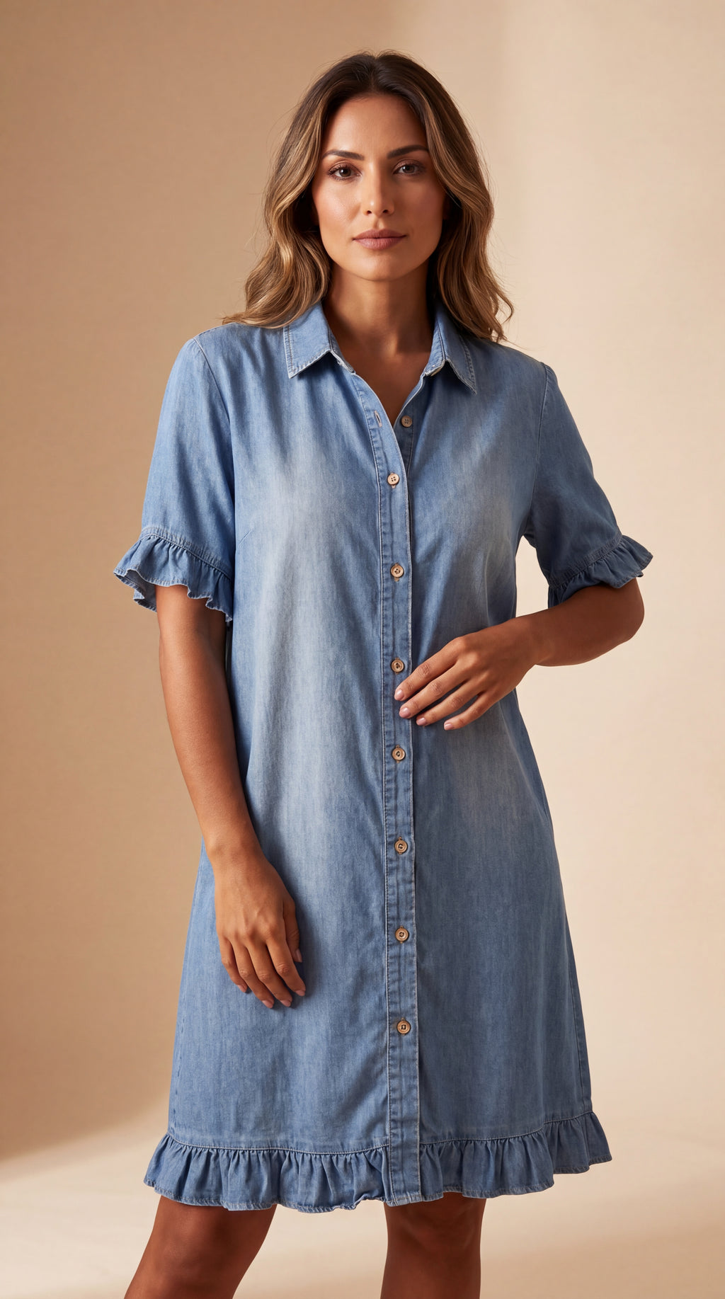 Vestido Denim Clara® | Elegancia Casual de Verano