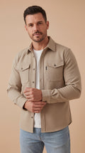 Sobrecamisa Premium Hombre Essential™ — Estilo Minimalista y Versátil™
