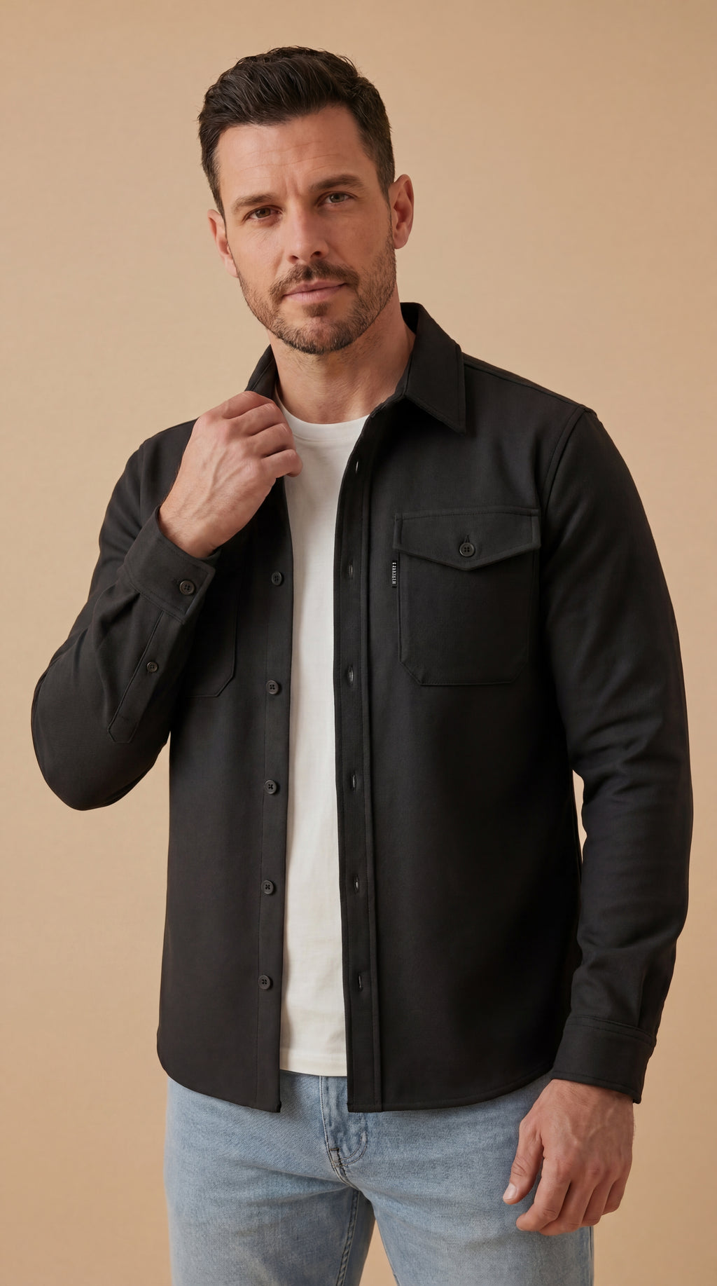 Sobrecamisa Premium Hombre Essential™ — Estilo Minimalista y Versátil™