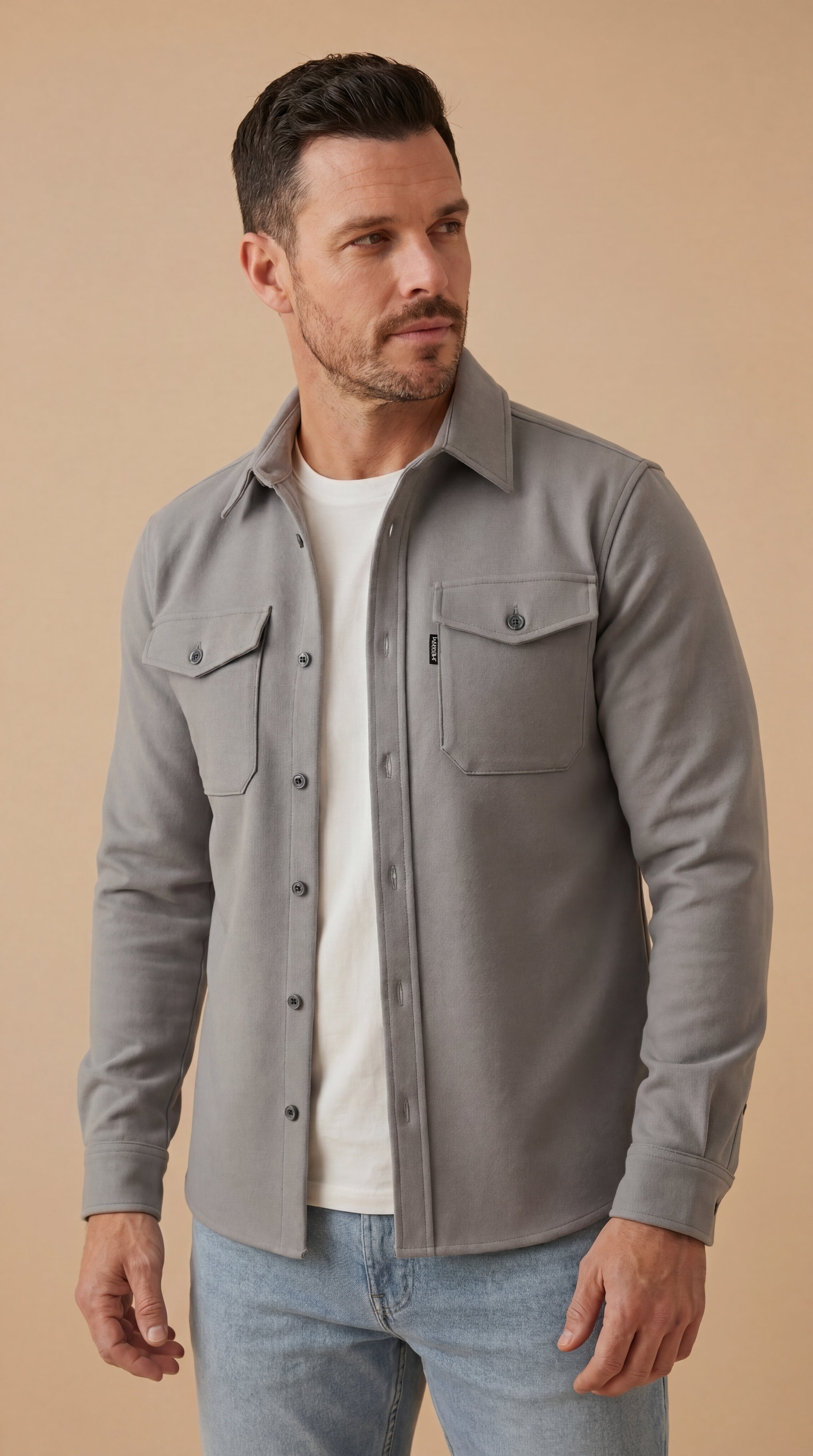 Sobrecamisa Premium Hombre Essential™ — Estilo Minimalista y Versátil™