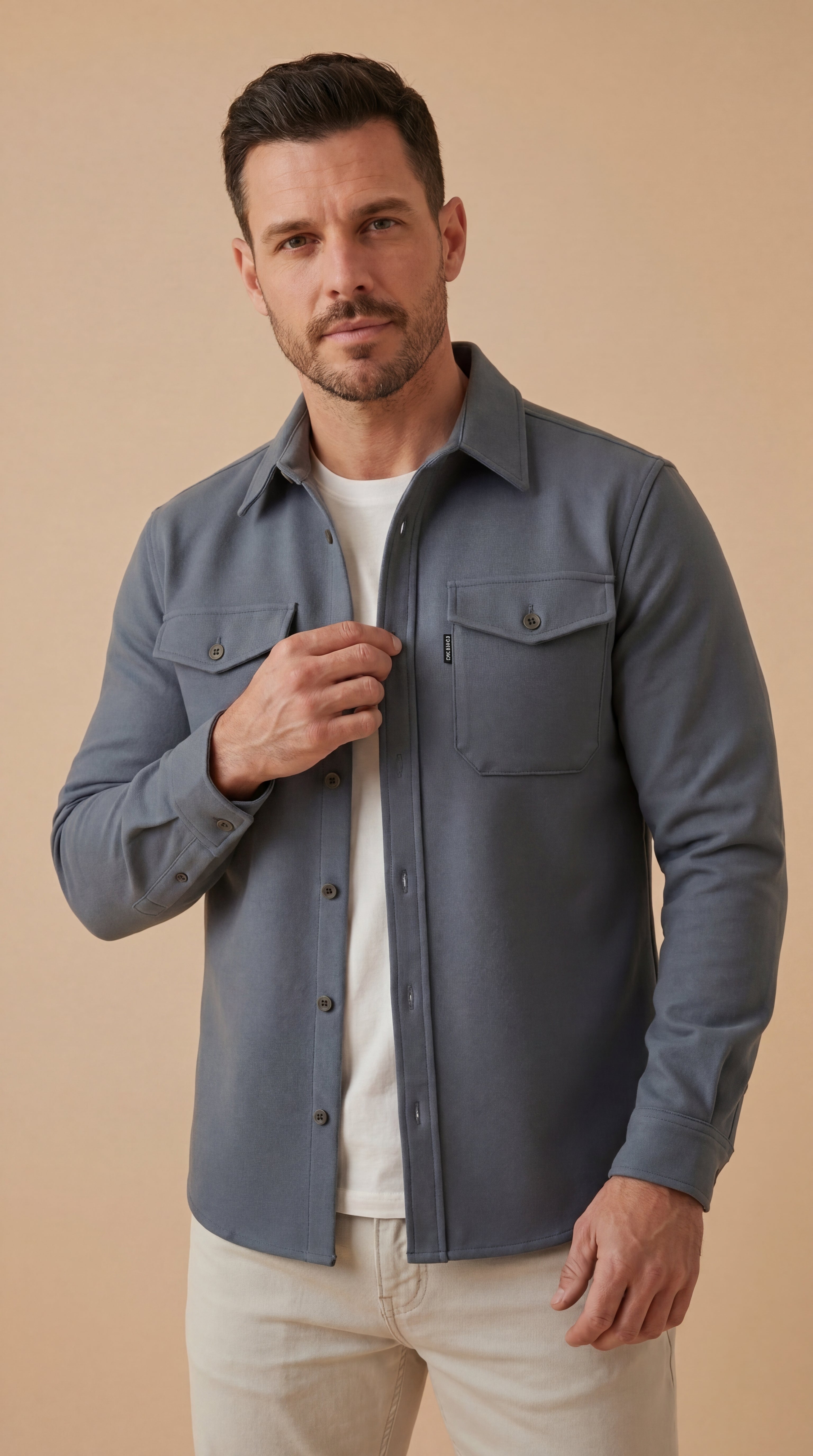 Sobrecamisa Premium Hombre Essential™ — Estilo Minimalista y Versátil™