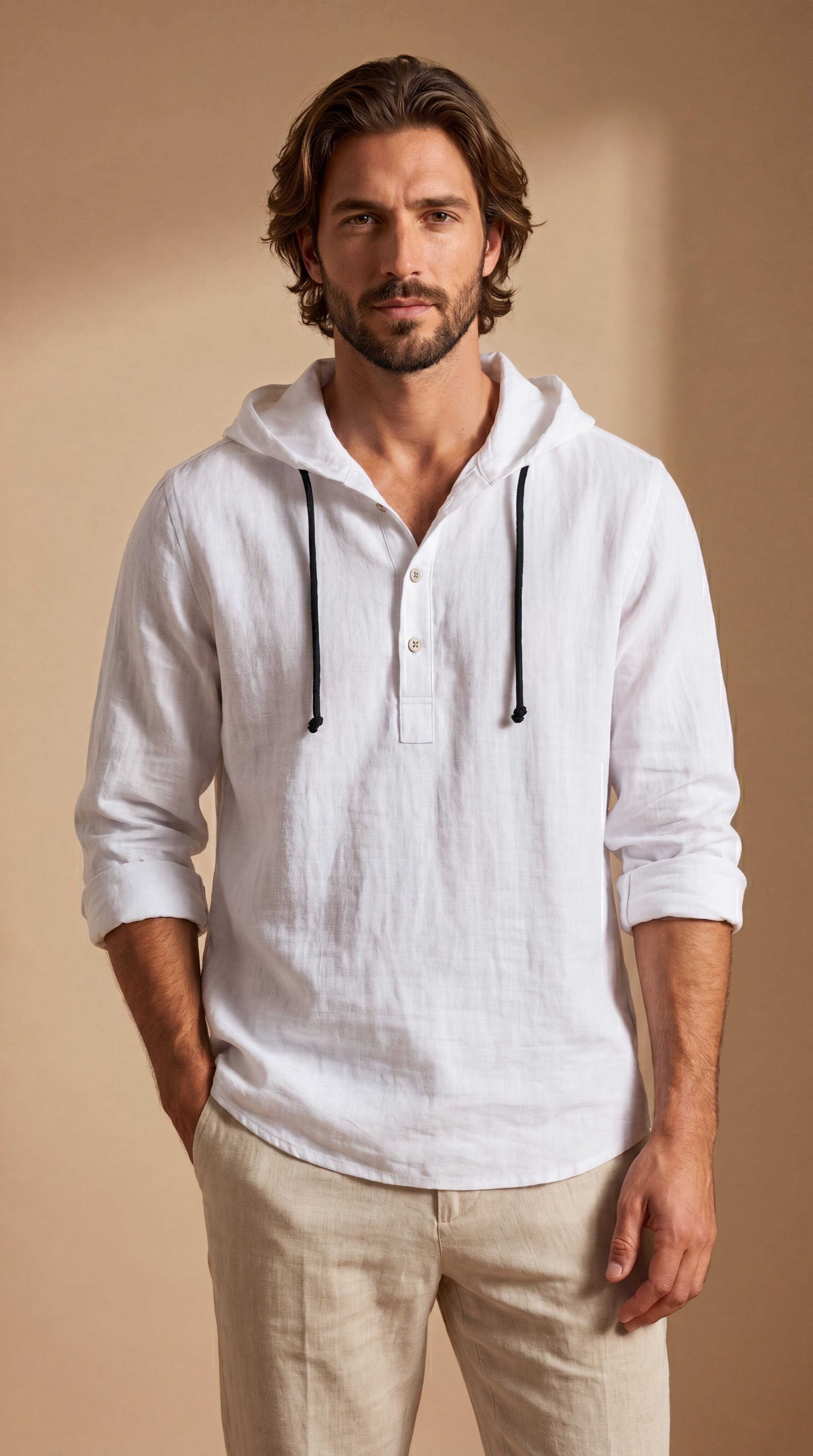 Luca | Sudadera de Lino Premium con Capucha