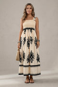 Martina | Vestido maxi con estampado artístico