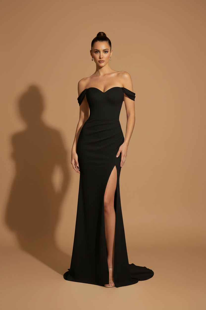 Vestido Maxi Elegante Aura – Noir