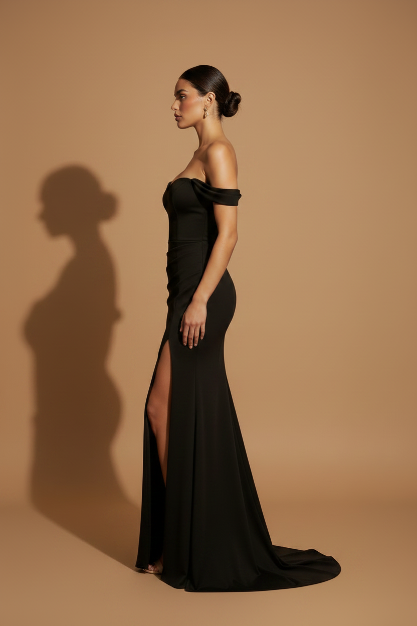Vestido Maxi Elegante Aura – Noir