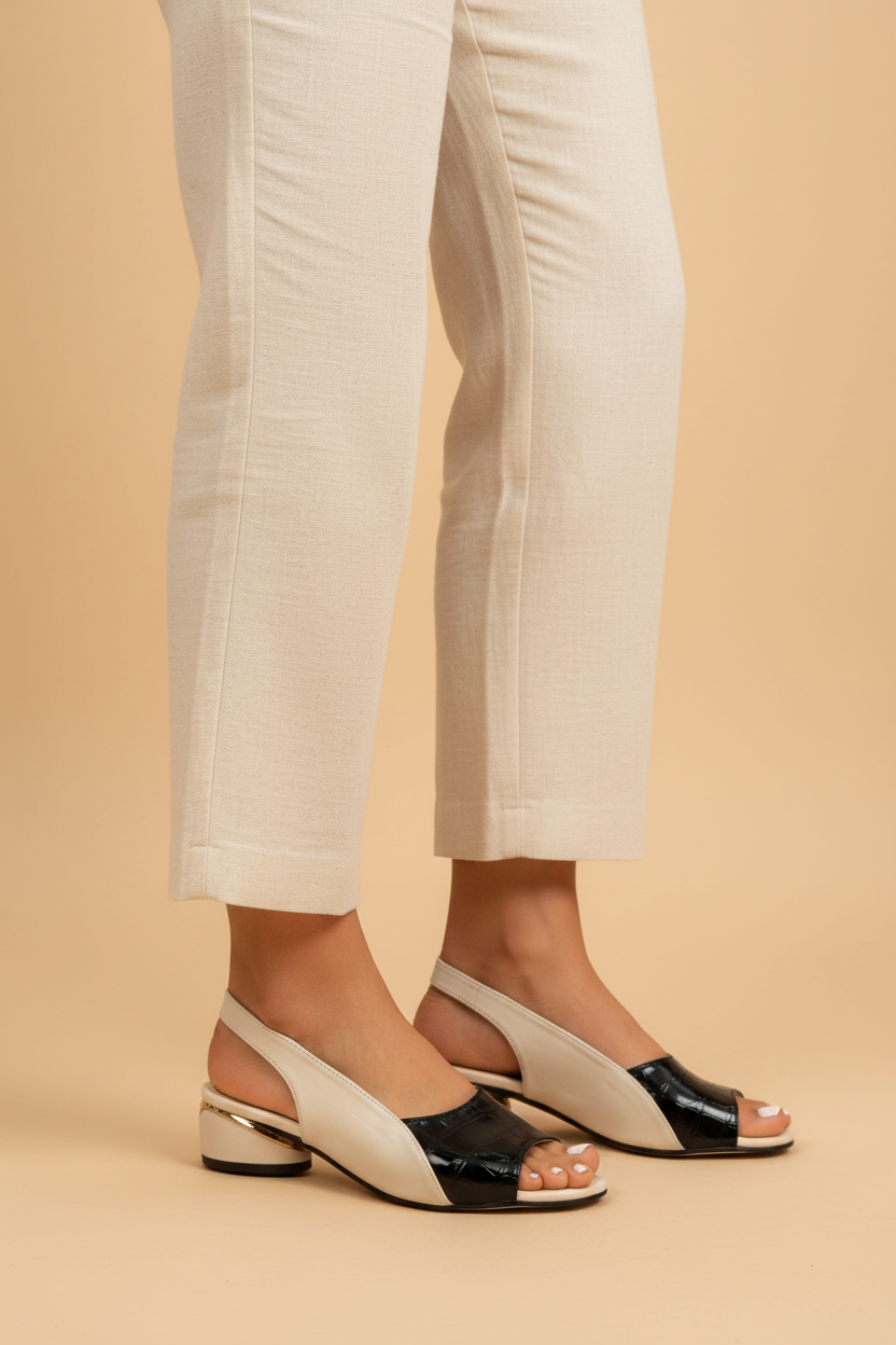 Sandalia Bianca Bicolor™ – Elegancia minimal