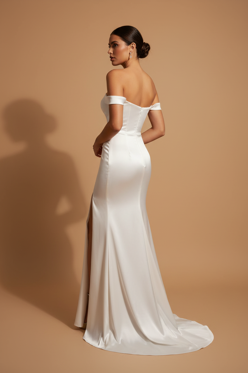 Vestido Maxi Elegante Aura – Ivory