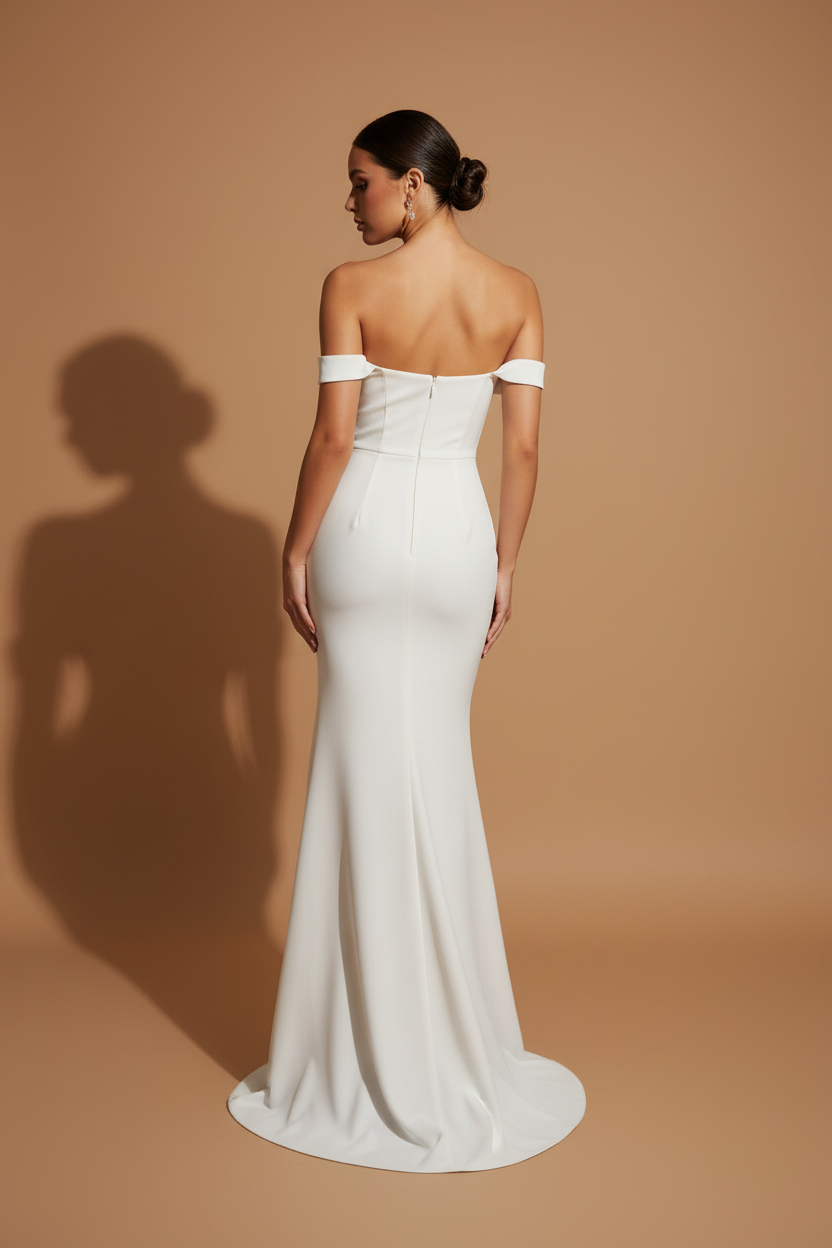 Vestido Maxi Elegante Aura – Ivory